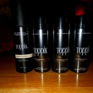 Toppik fiber hold spray and hair building fibers